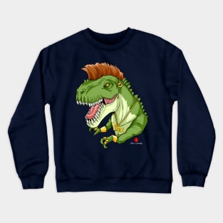 Mr T-Rex Blingosaurus | Bling, Mohawk & Dinosaur Crewneck Sweatshirt